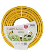 Gele slang 3/4" 25m quattroflex getricoteerd no torsion white plus