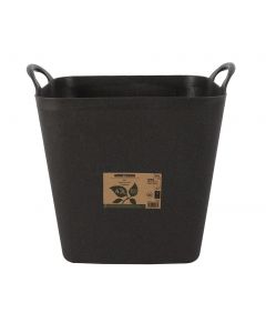 Seau de jardin flexible carré recyclé post-consommation 43 litres noir