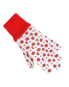 "Pr tuinhandschoenen midi rood/wit 7,5"""