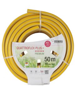 Gele slang 3/4" 50m quattroflex getricoteerd no torsion white plus