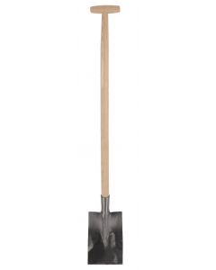 Spade met rechte rand, open huls met t-steel 90 cm