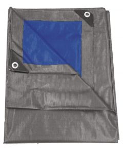 Dekzeil 210gr/m2 - 2 x 3 m, grijs/blauw