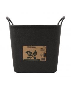 Flexibele kuip - 16 liter - Zwart - Met handvatten - 100% Gerecycled - ECO Friendly